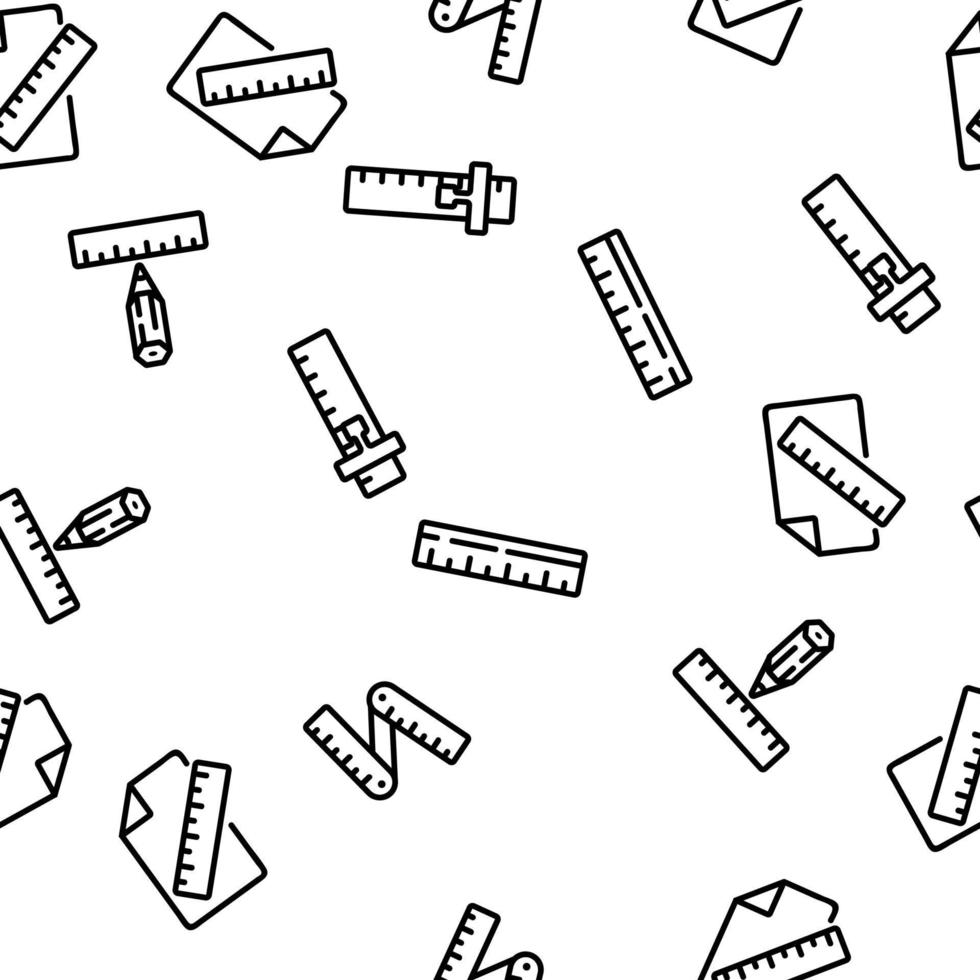 Ruler Measuring Tool Vector Seamless Pattern