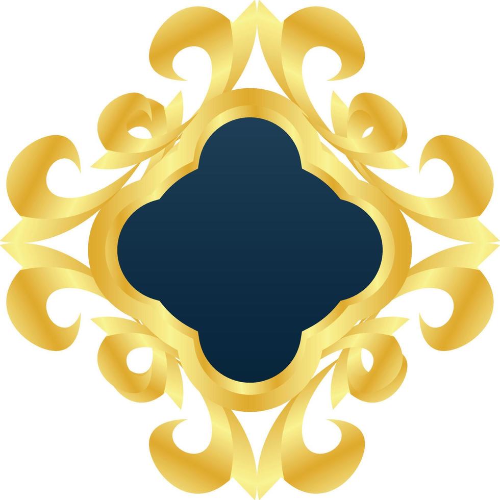 Antique frame with gold color vector