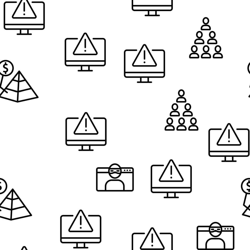 Scam Finance Criminal Vector Seamless Pattern