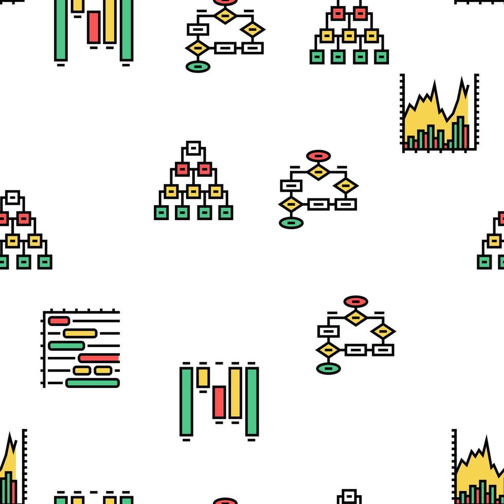 gráfico para analizar e investigar patrones sin fisuras vectoriales vector