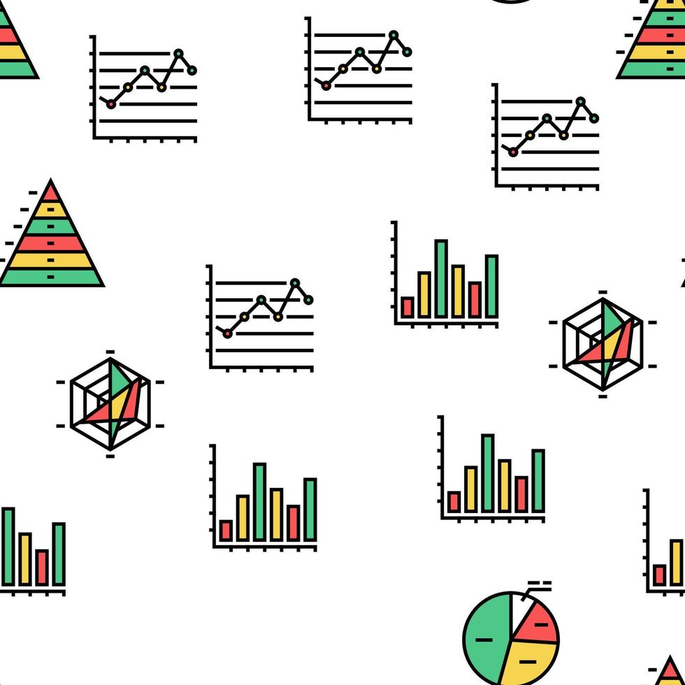 Graph For Analyzing And Research Vector Seamless Pattern