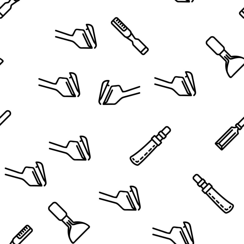Chisel Carpentry Tool Vector Seamless Pattern