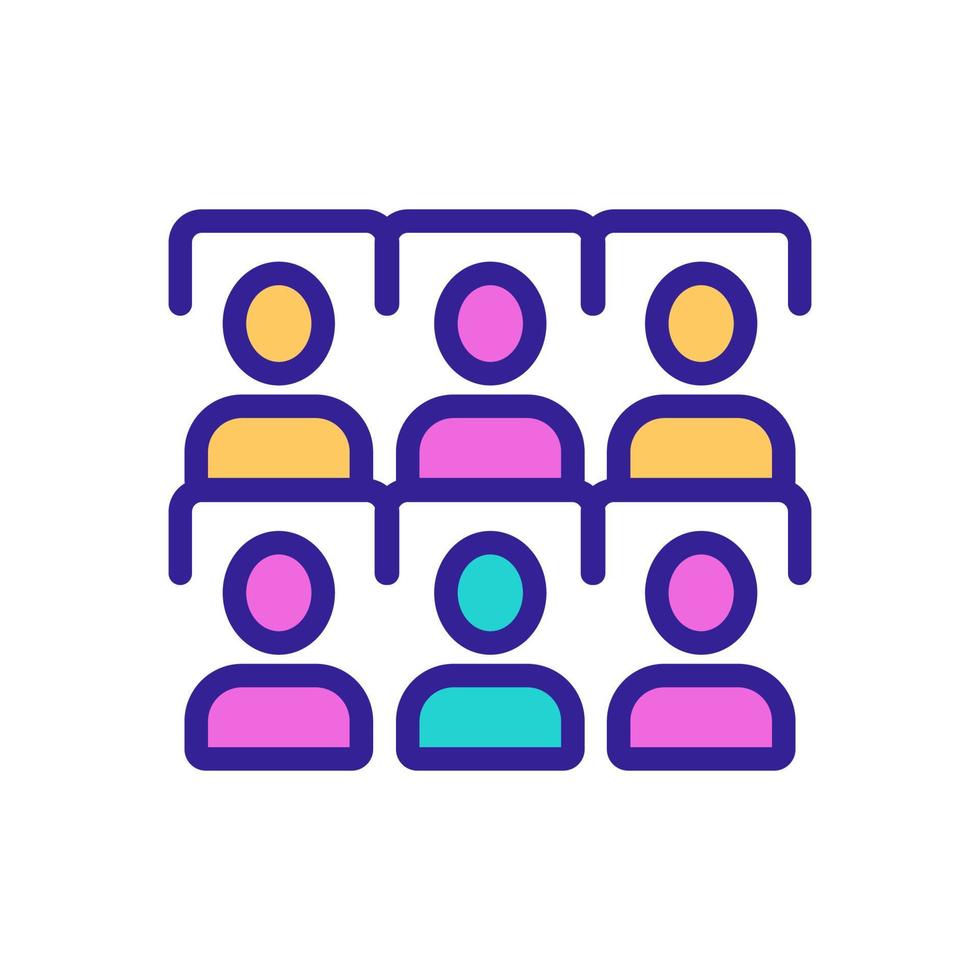 audience people icon vector. Isolated contour symbol illustration vector