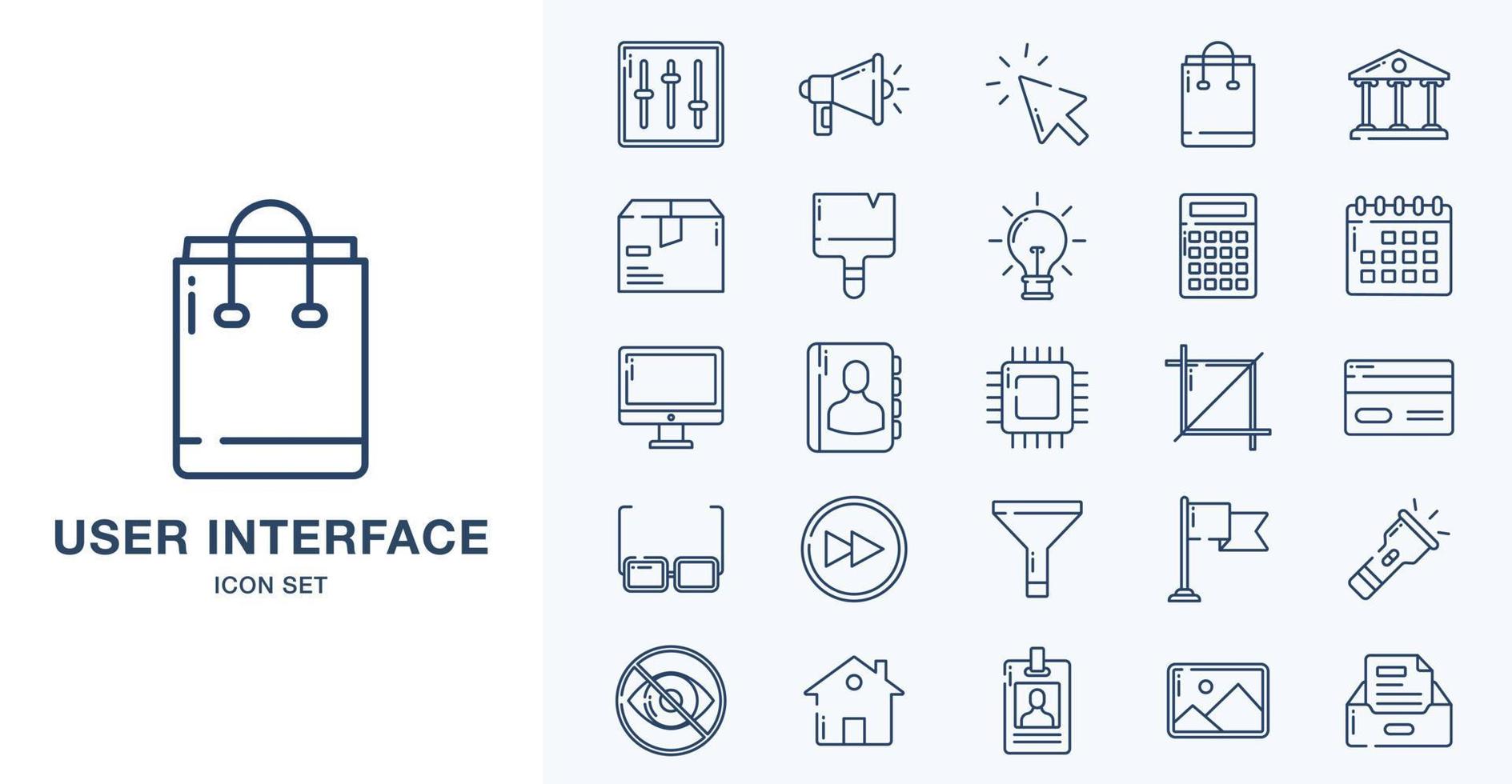 Basic ui, Essential, Icon, web, icon set, outline icon set vector