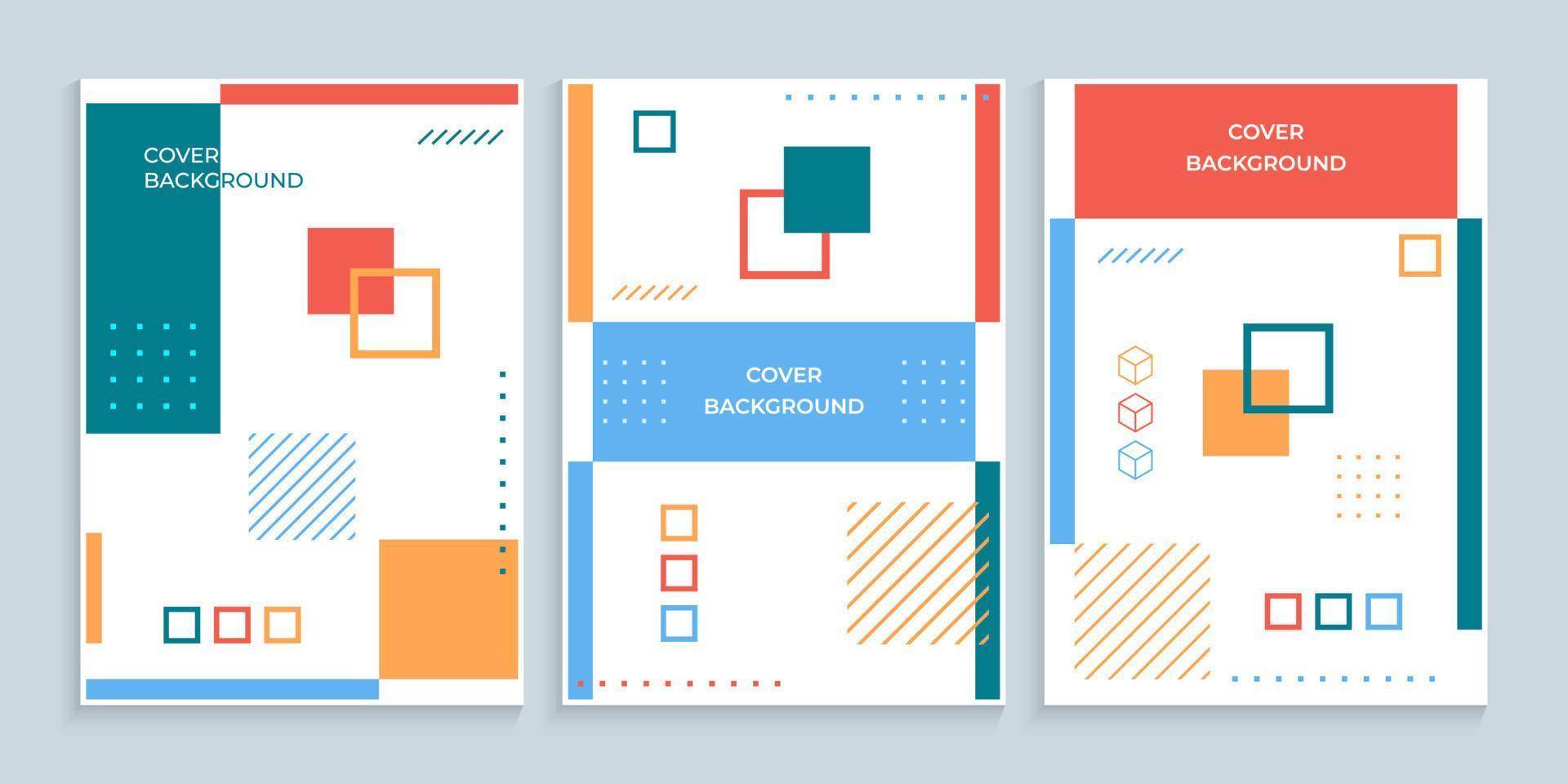 Covers in memphis style with minimal design vector