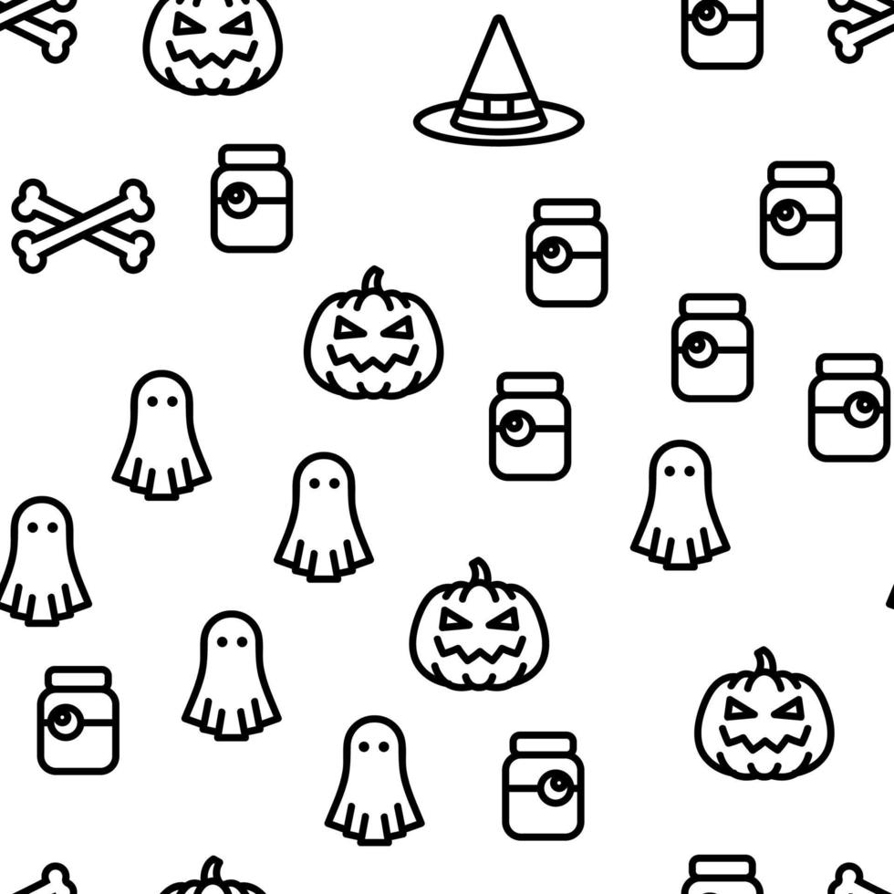 Halloween Seamless Pattern Vector