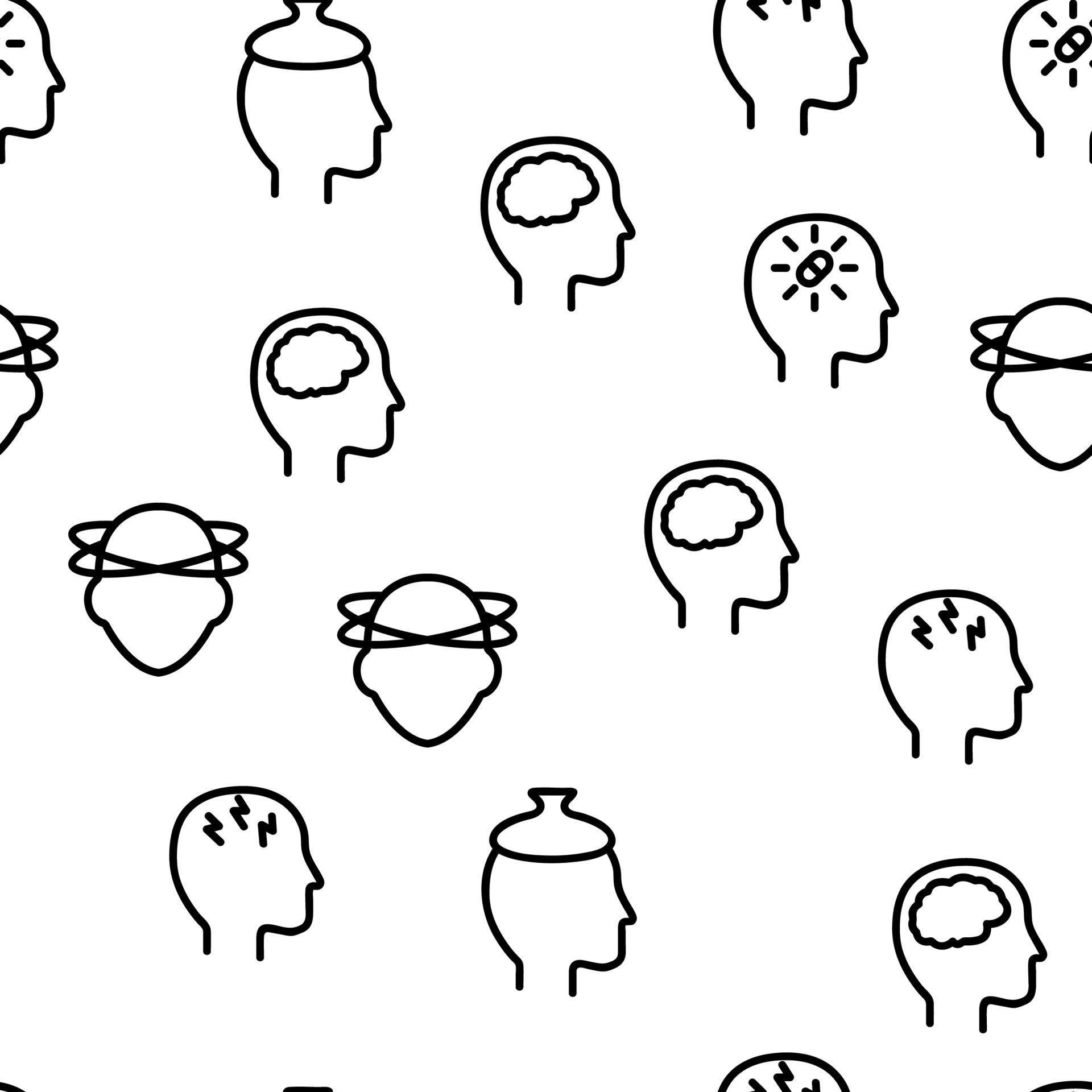 Headace Patterns Headache Seamless Pattern Vector 10018034 Vector Art at Vecteezy