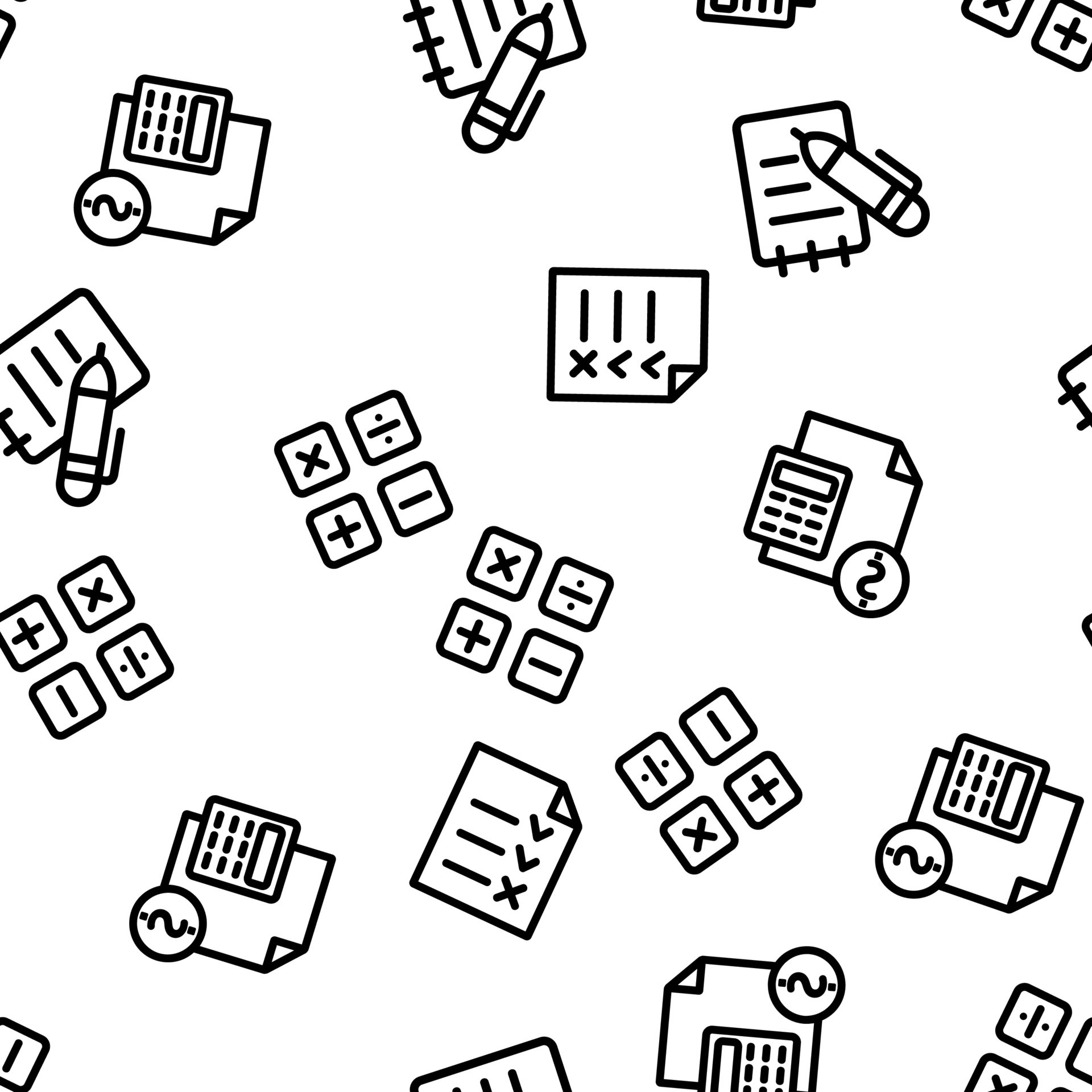 Accounting Course Vector Accounting Elements Vector Seamless Pattern 10018129 Vector Art at Vecteezy