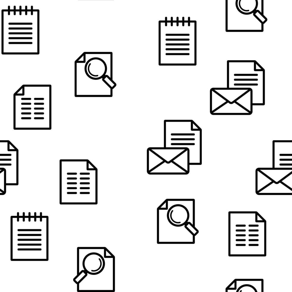 Digital, Computer Documents, File Vector Seamless Pattern
