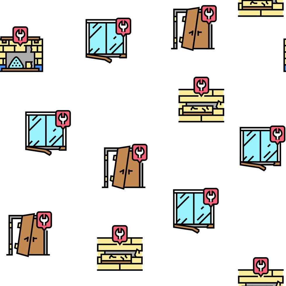 Repair Furniture And Building Vector Seamless Pattern