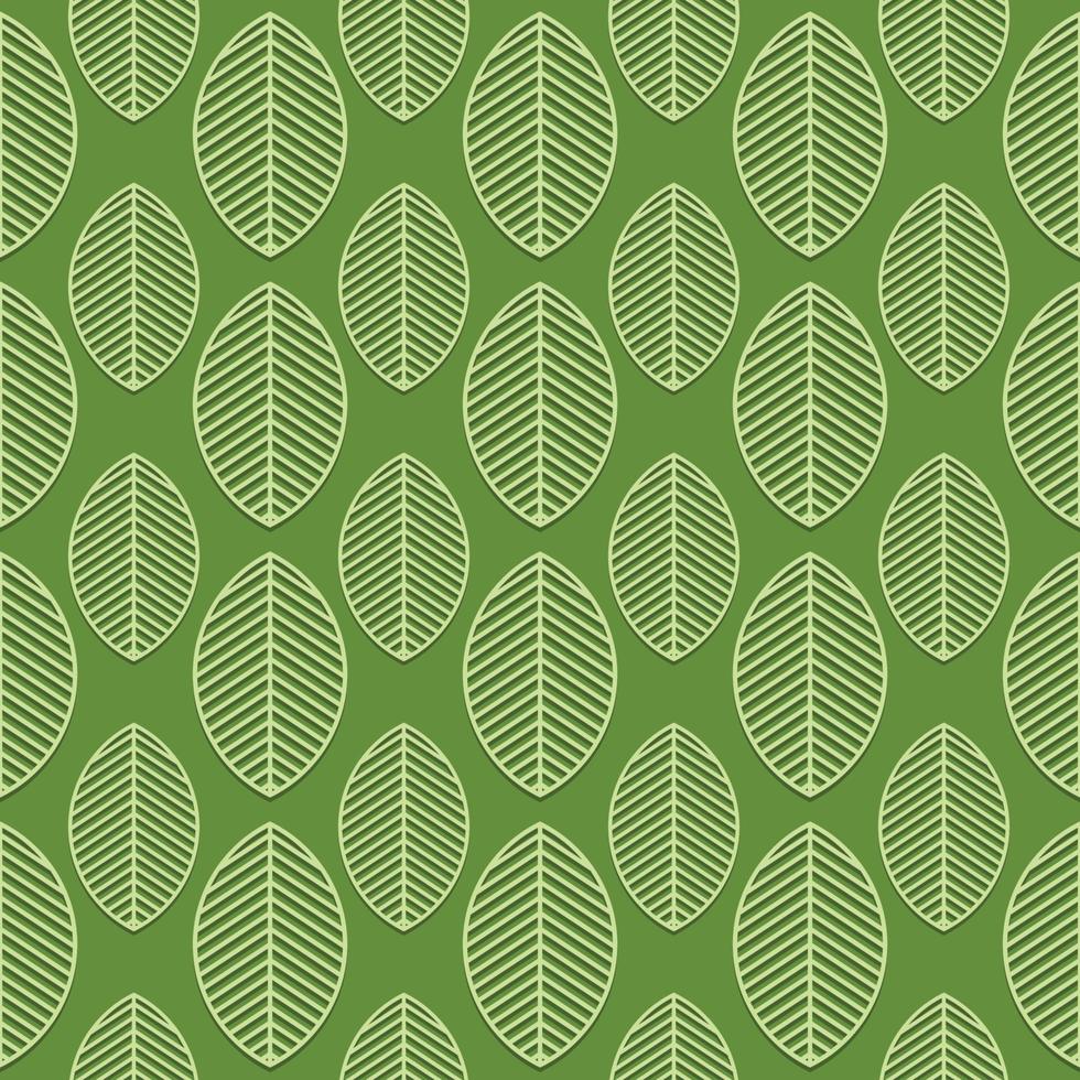simple leaves seamless pattern vector