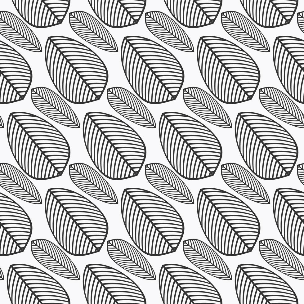 simple leaves seamless pattern vector