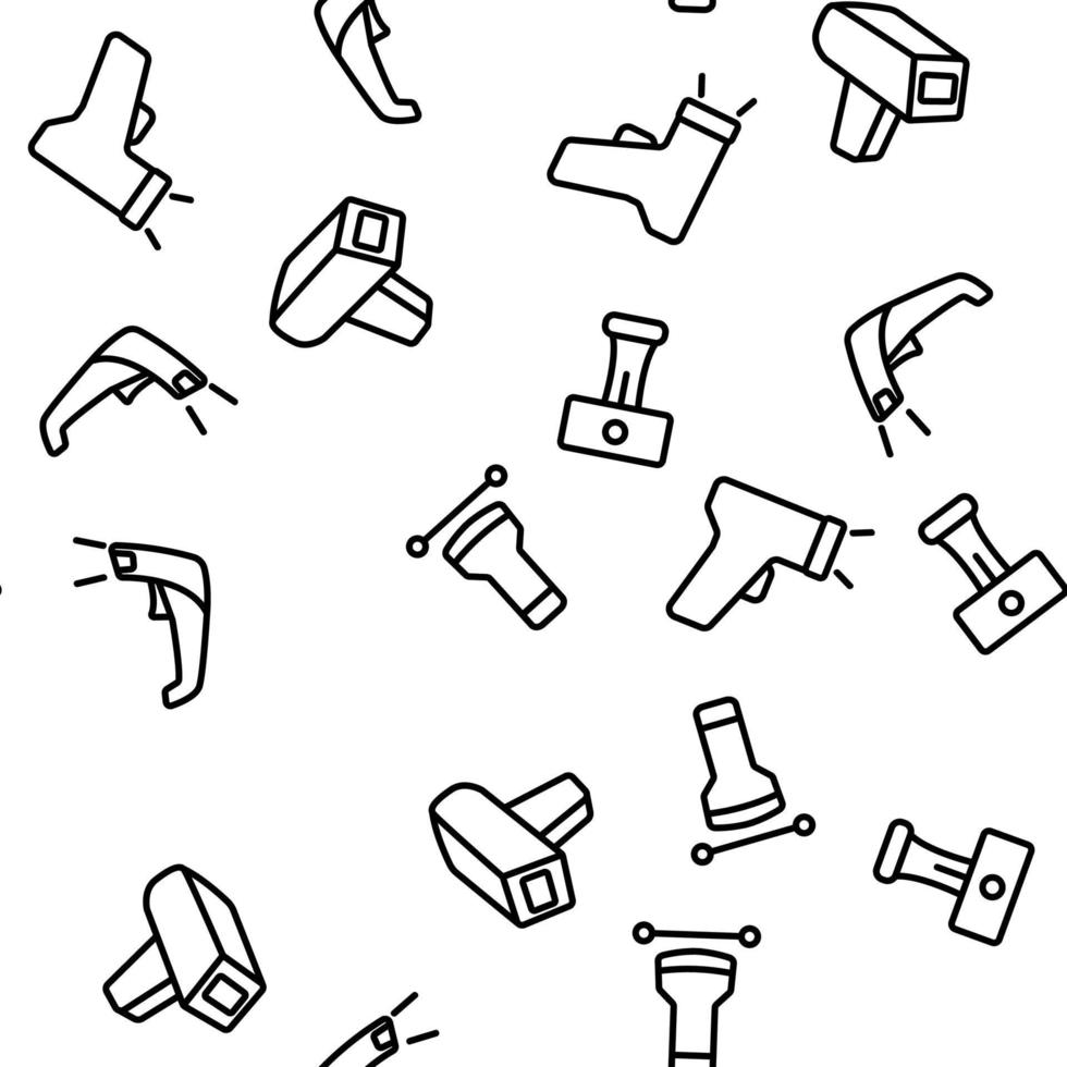 Barcode Scanner Device Vector Seamless Pattern
