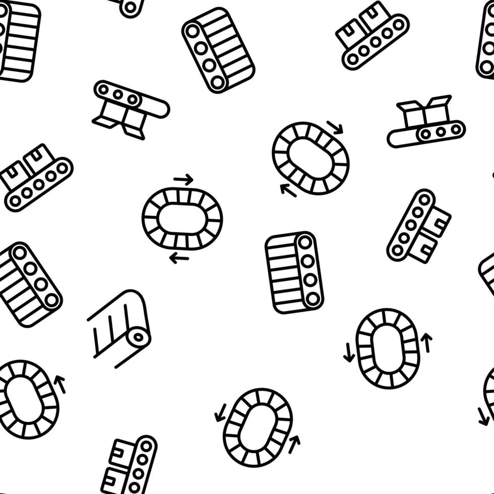 Conveyor Factory Tool Vector Seamless Pattern