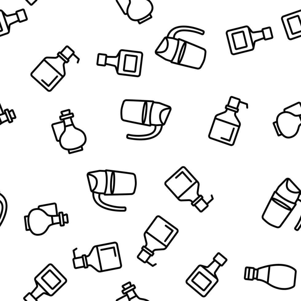 Oil Bottle Package Vector Seamless Pattern
