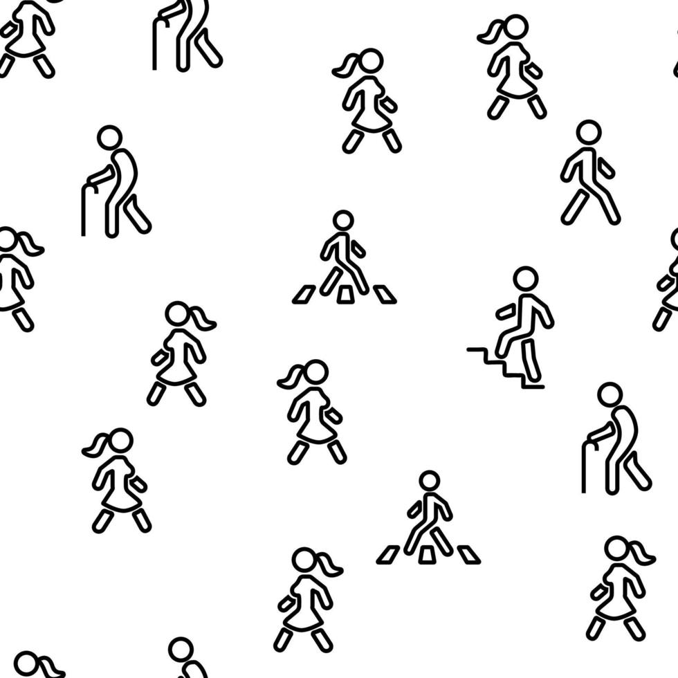 caminar personas movimiento vector patrón sin costuras