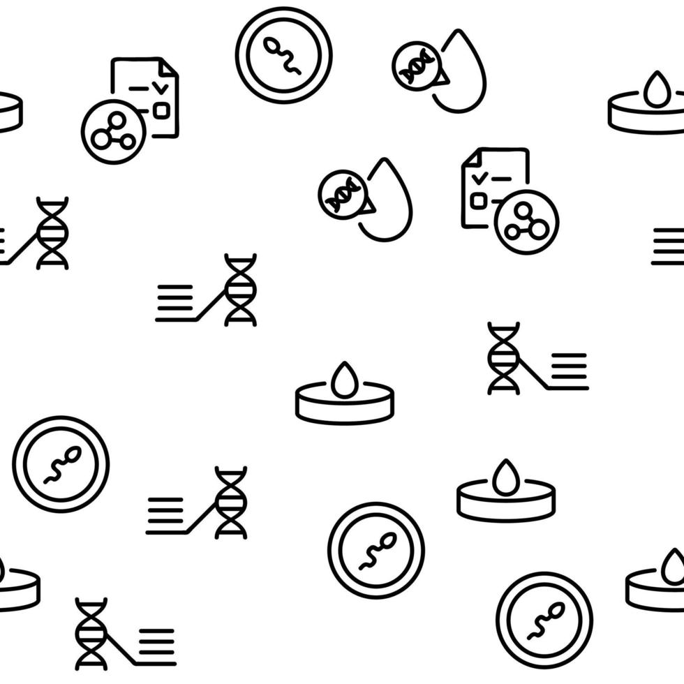 Medical Test Analysis Vector Seamless Pattern