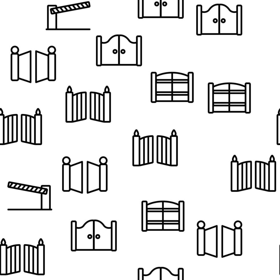 Gate Entrance Tool Vector Seamless Pattern
