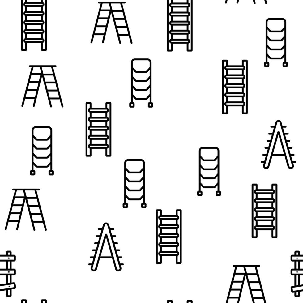 Ladder And Staircase Vector Seamless Pattern
