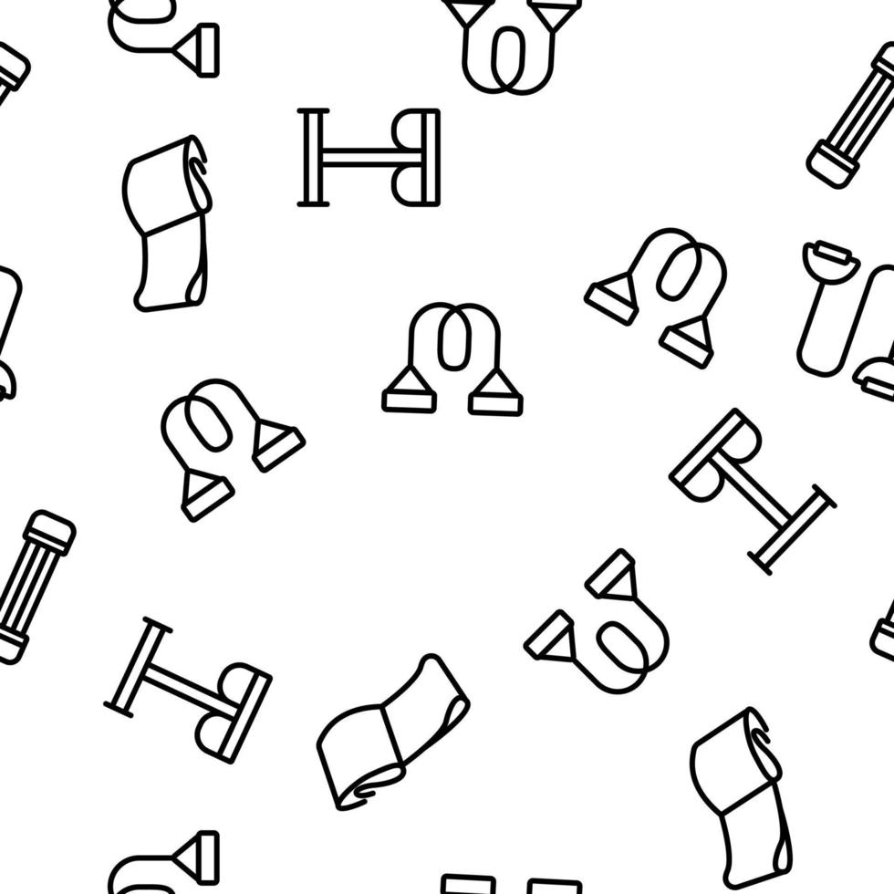 Exercise Band Tools Vector Seamless Pattern