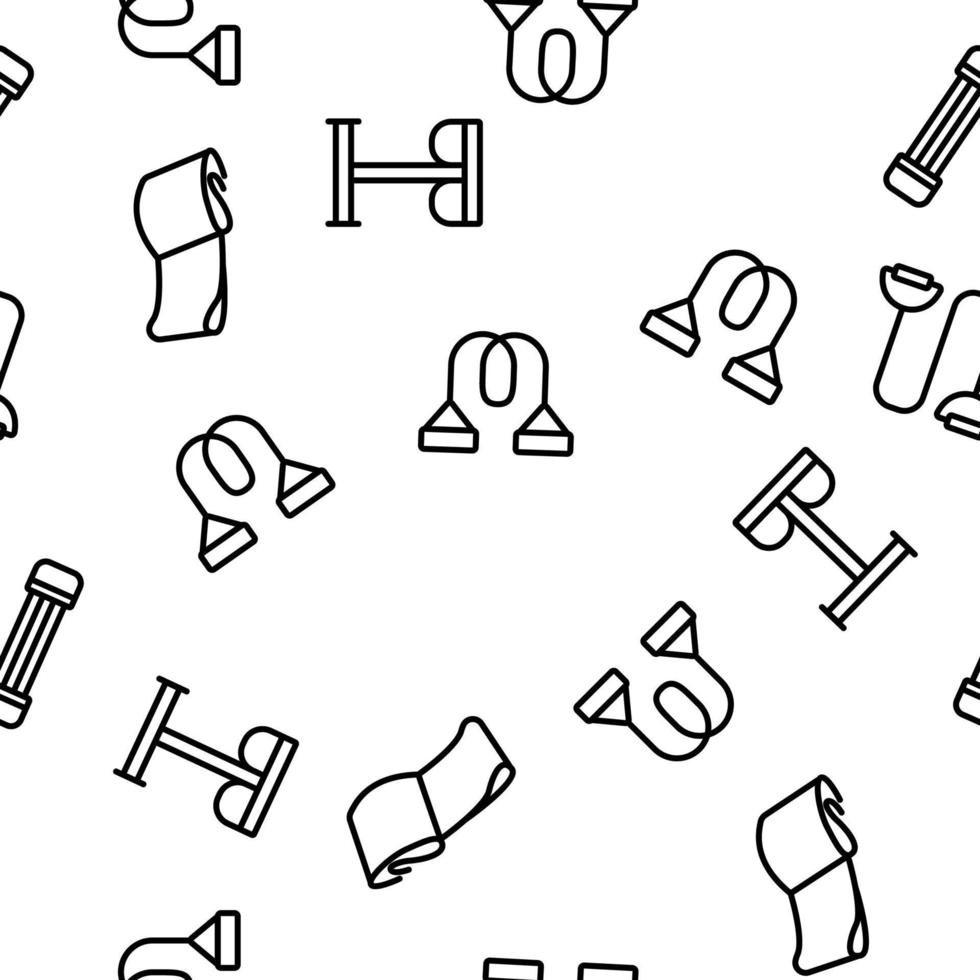 Exercise Band Tools Vector Seamless Pattern