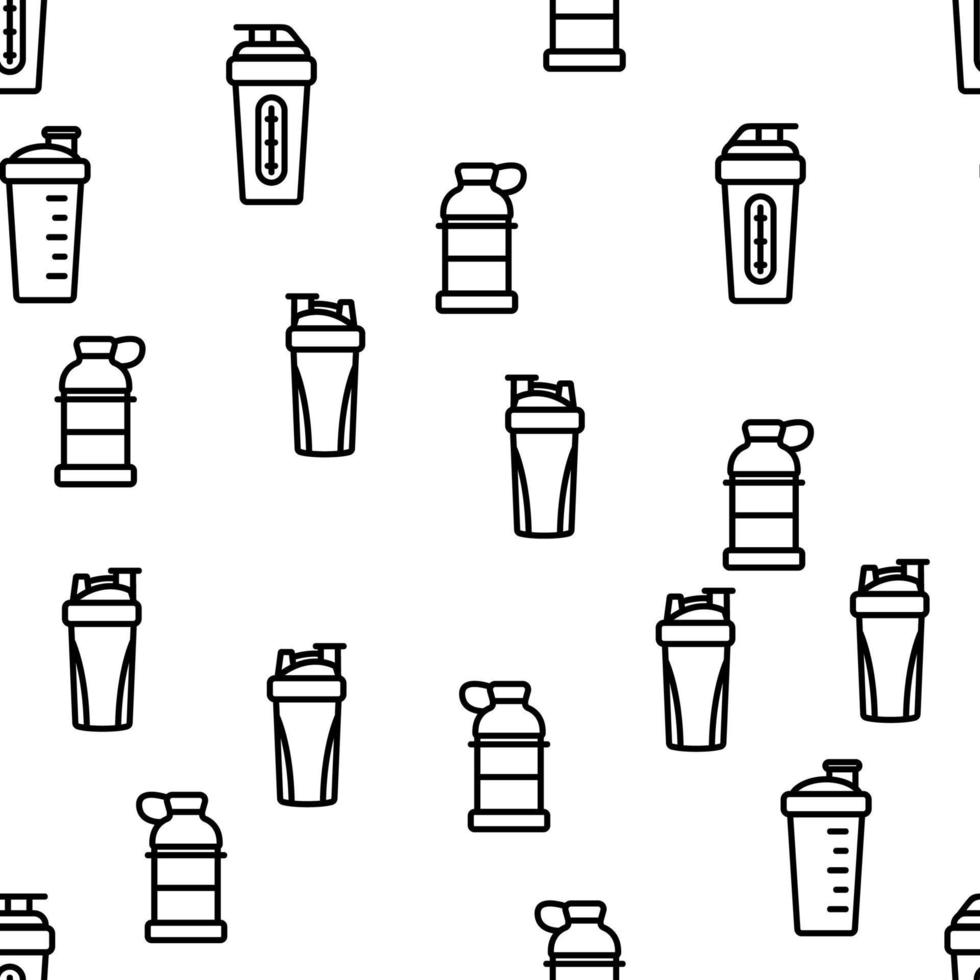 Sport Shaker Tool Vector Seamless Pattern