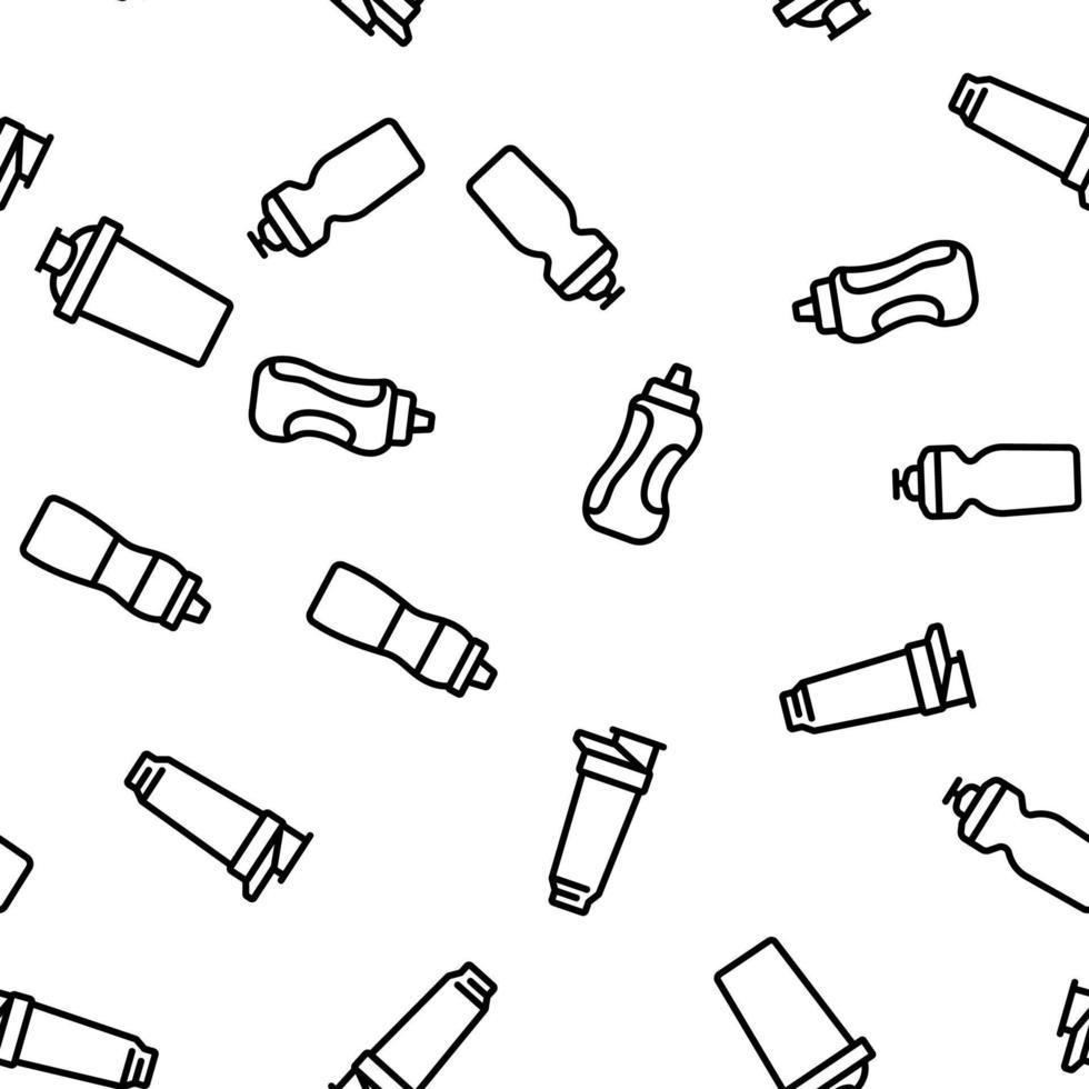 Sport Shaker Tool Vector Seamless Pattern