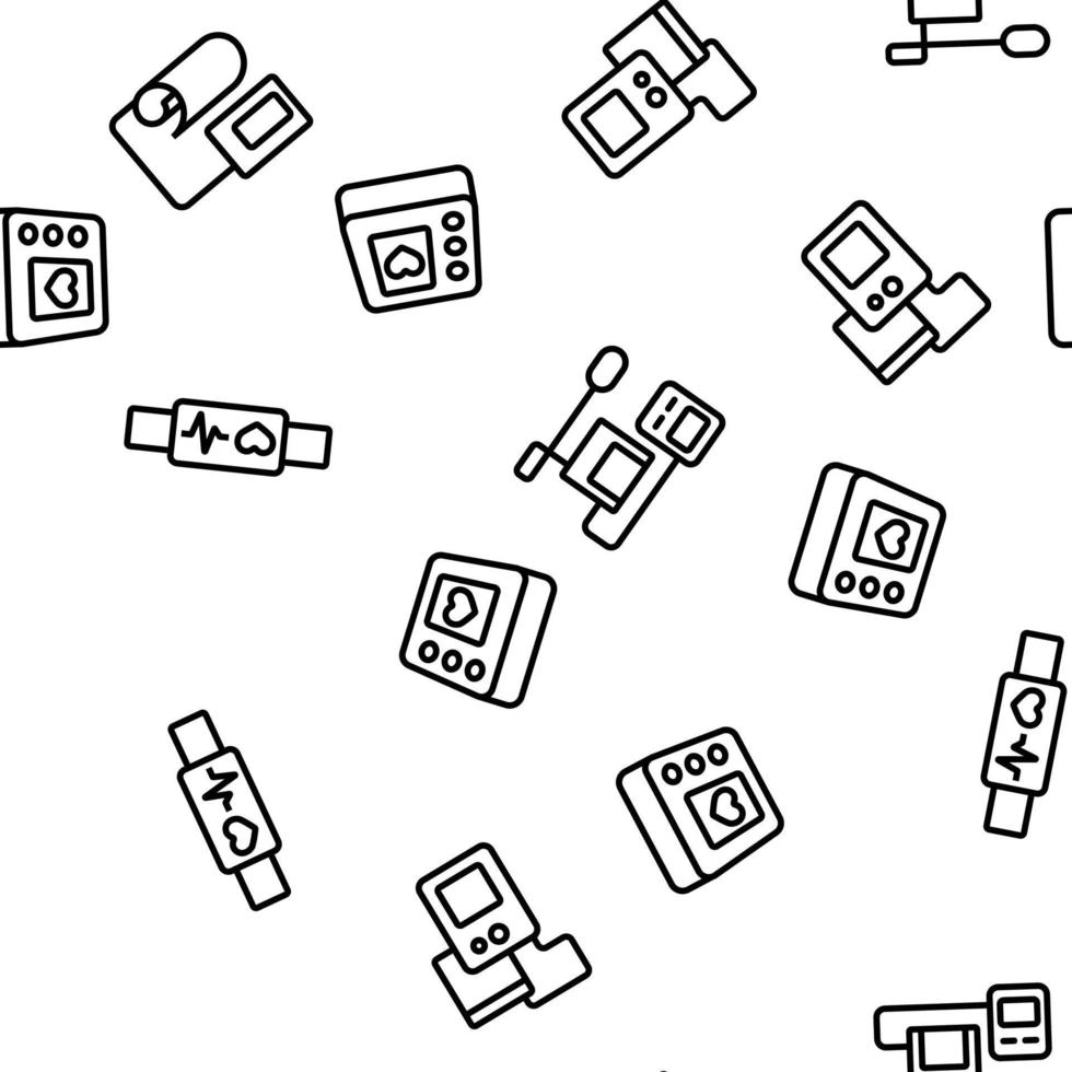 Tonometer Equipment Vector Seamless Pattern