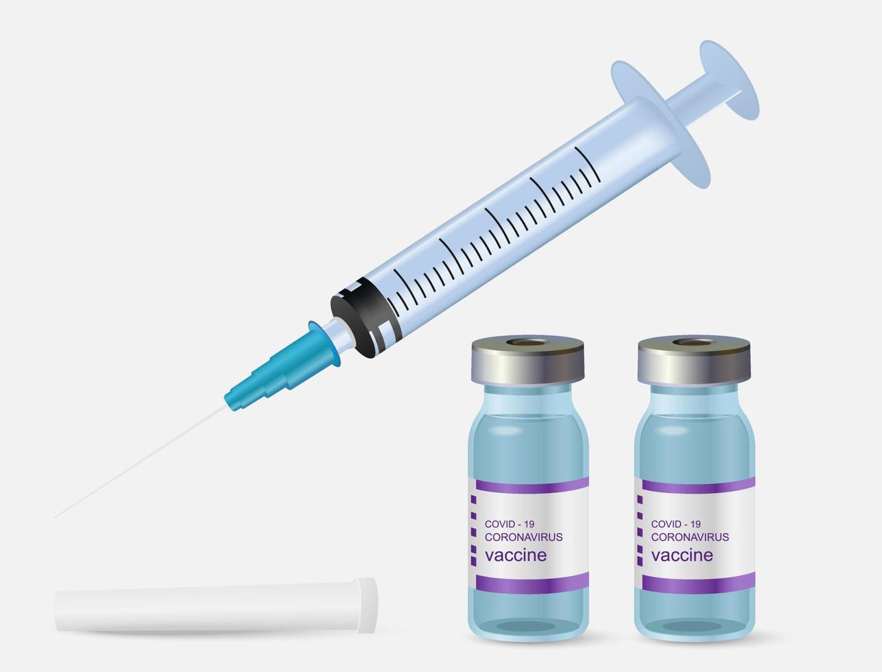 Vaccine syringes and vials vector
