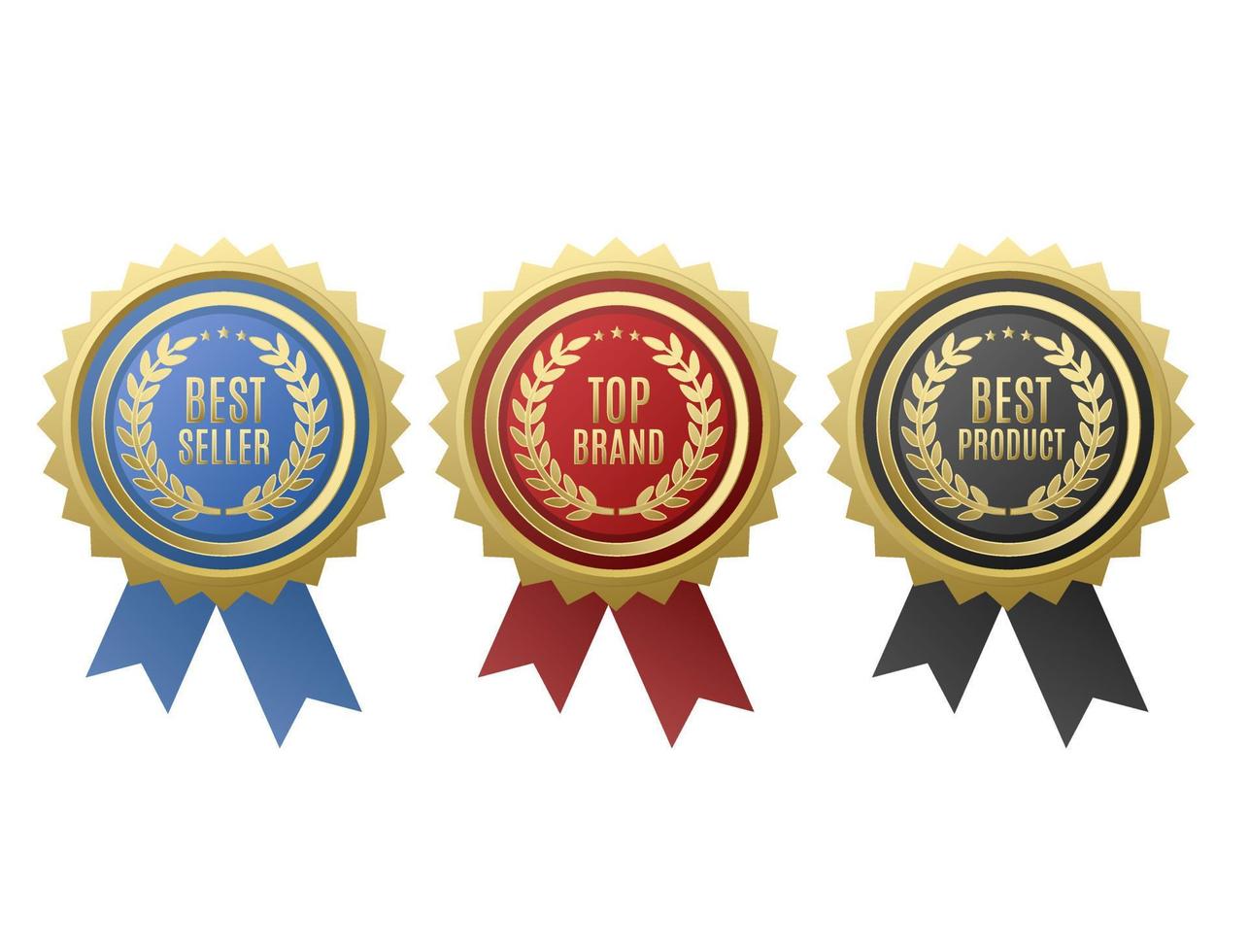 best seller sales label with three color choices vector