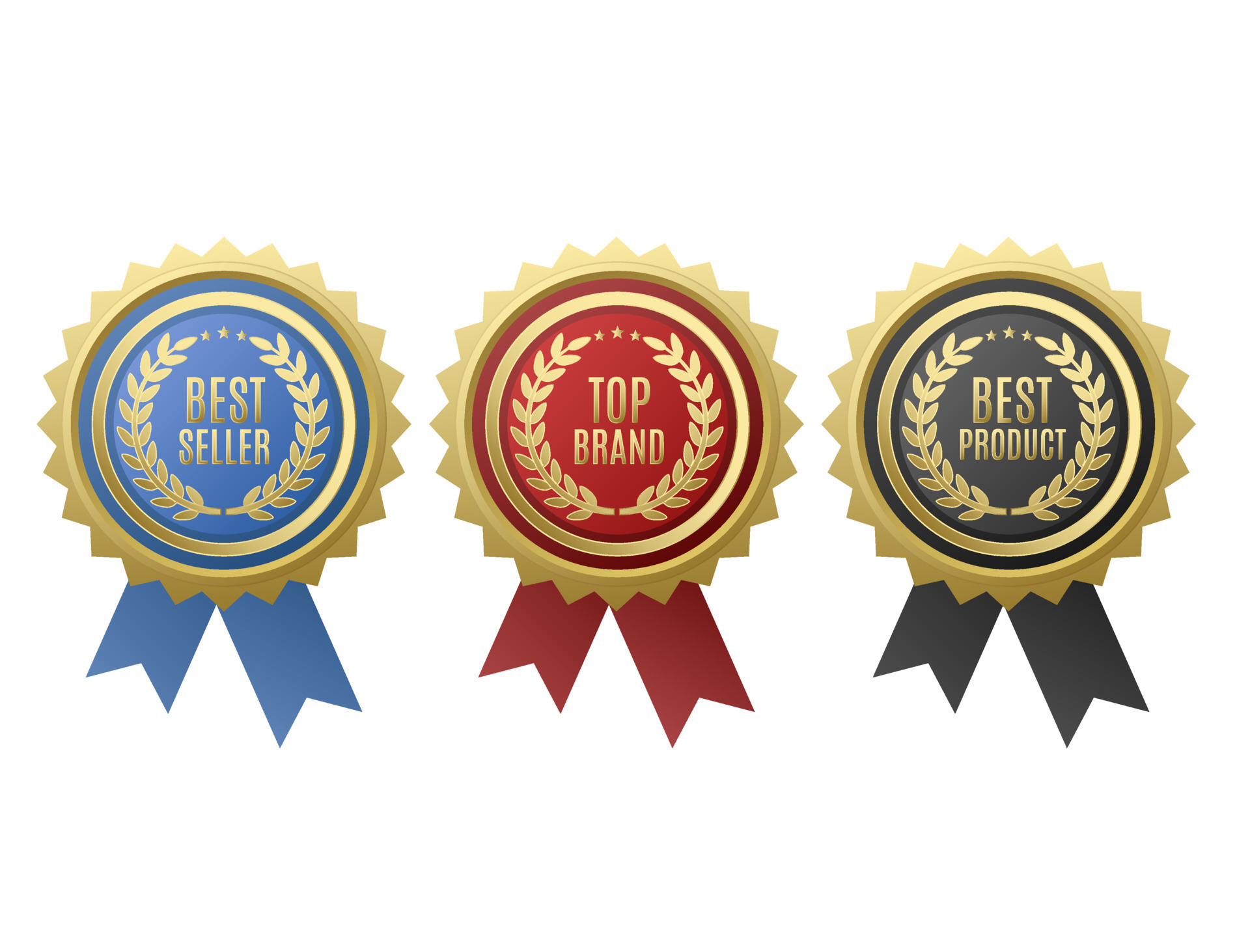 best seller sales label with three color choices 10018617 Vector Art at