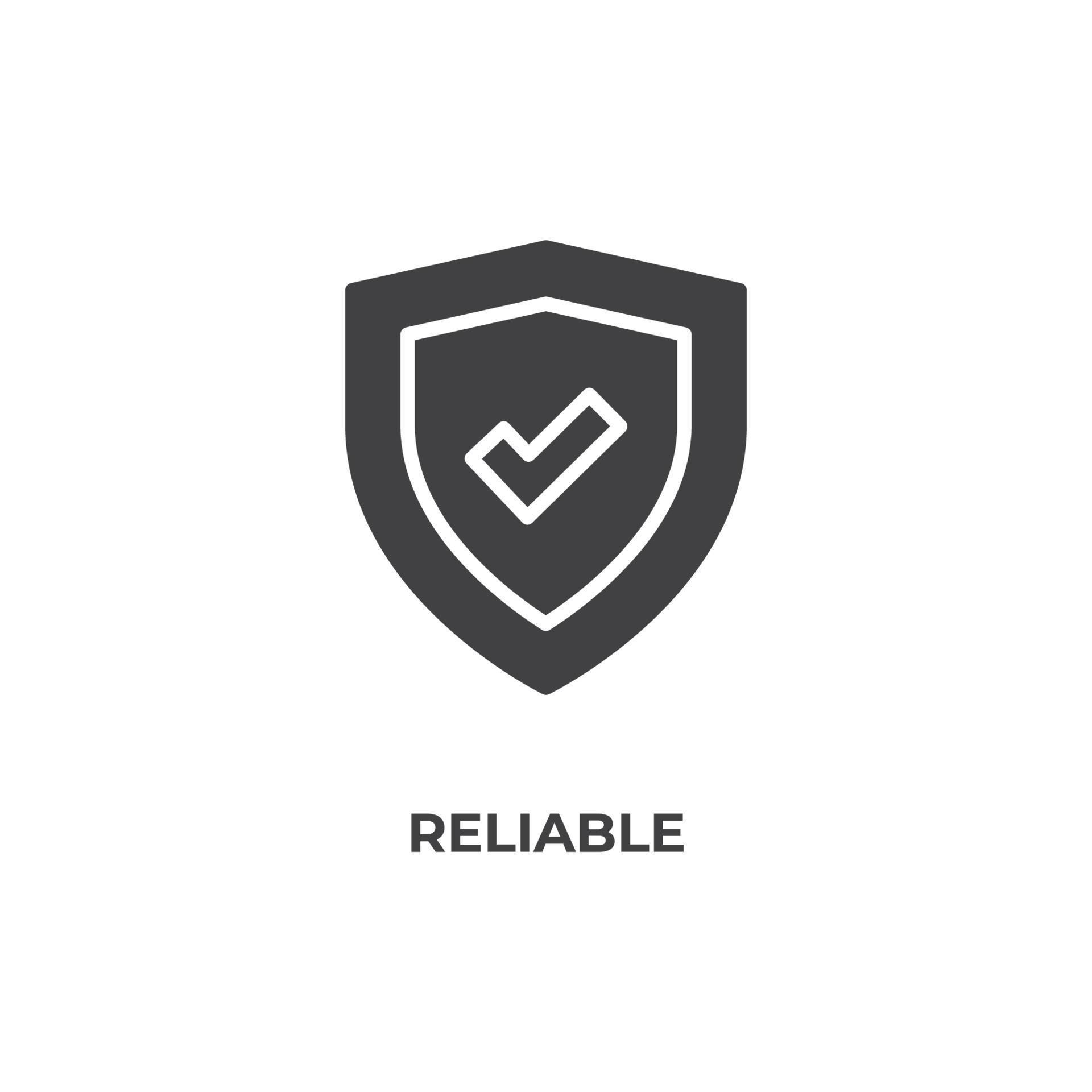 Vector Sign Of Reliable Symbol Is Isolated On A White Background Icon vector-sign-of-reliable-symbol-is-isolated-on-a-white-background-icon