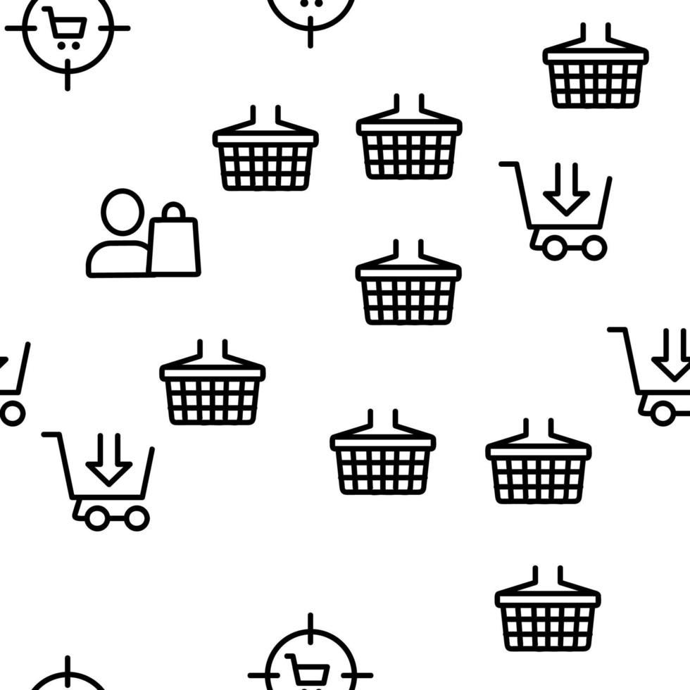 Buyer Elements Seamless Pattern Vector