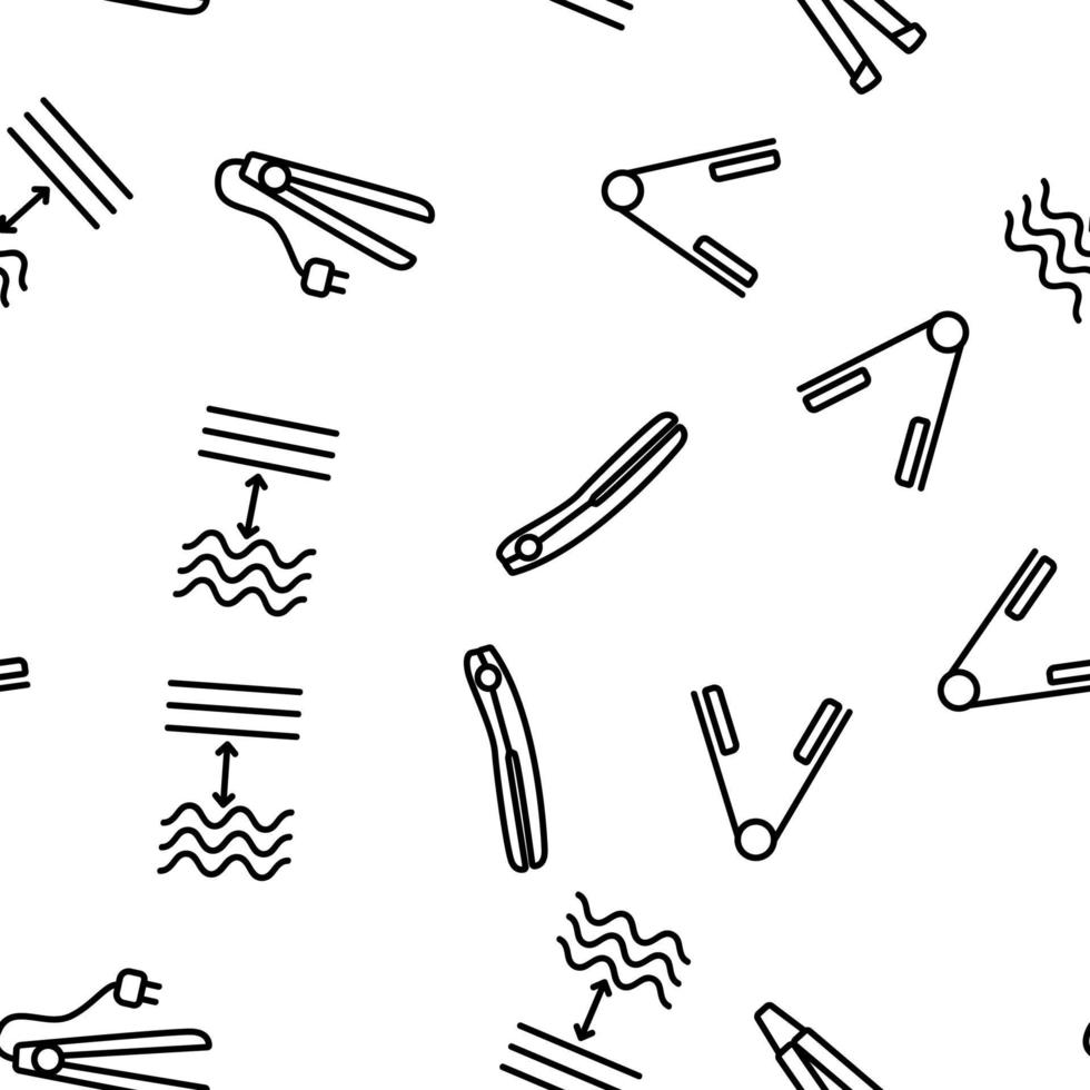 Flat Iron Equipment Vector Seamless Pattern