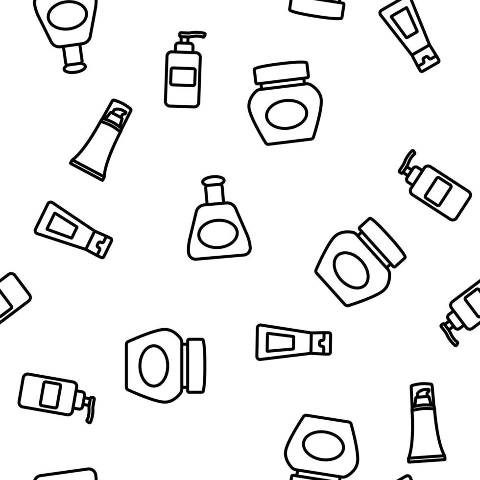Moisturizer Cream Vector Seamless Pattern
