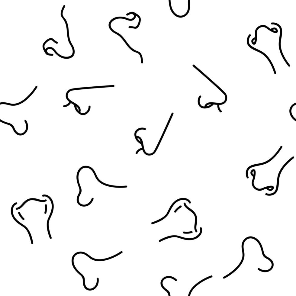 Nose Human Face Organ Vector Seamless Pattern