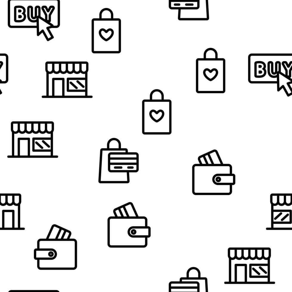 Buyer Elements Seamless Pattern Vector