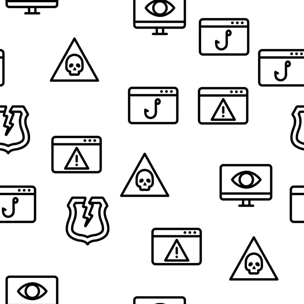 Cyber Attack Seamless Pattern Vector 10018918 Vector Art at Vecteezy