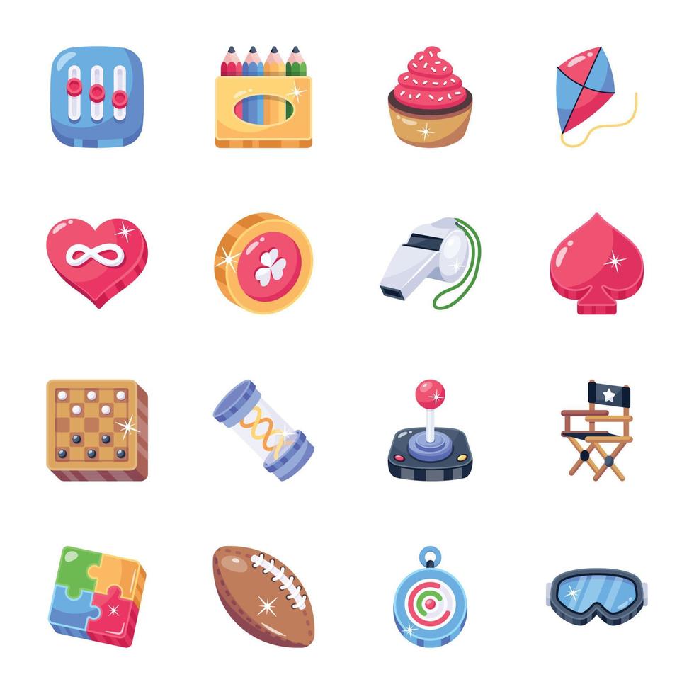 Coloured Icons of Leisure Activities vector