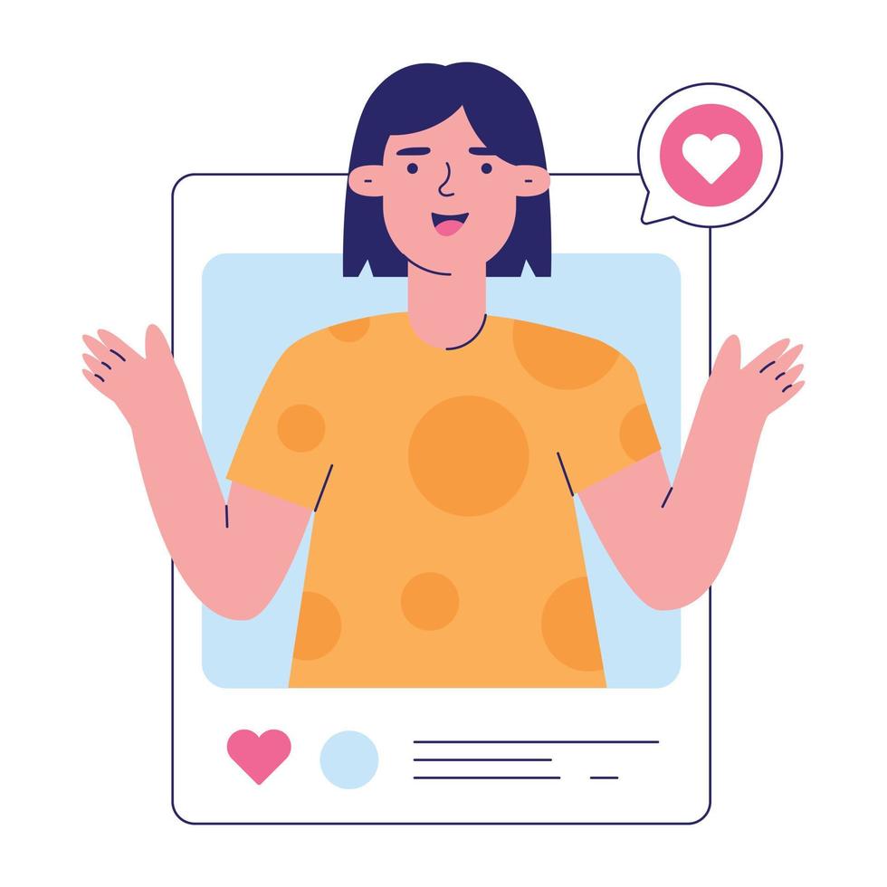 A scalable flat illustration of online podcast vector