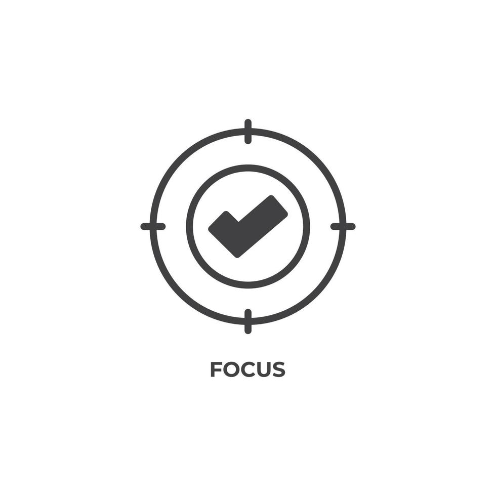 Vector sign of focus symbol is isolated on a white background. icon color editable.