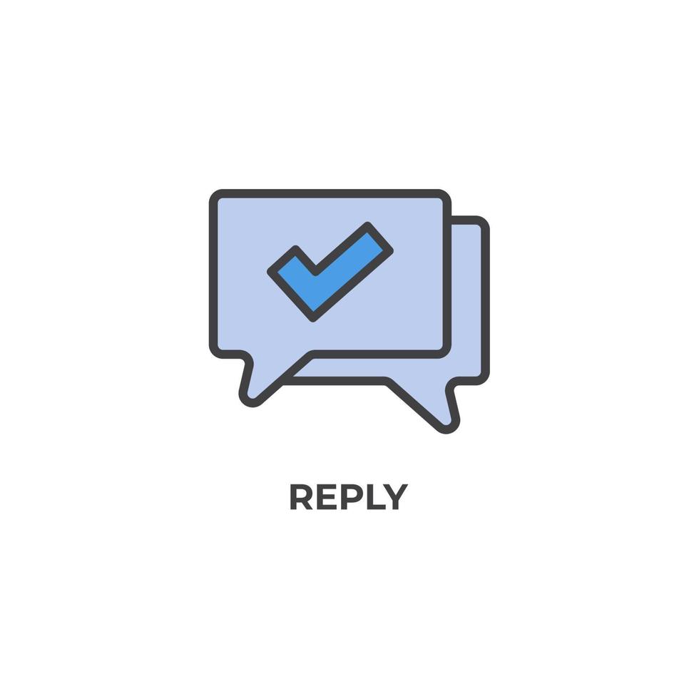 reply vector icon. Colorful flat design vector illustration. Vector graphics