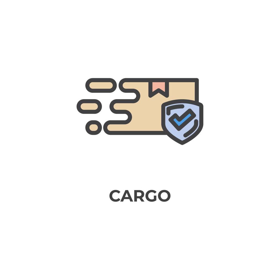 cargo vector icon. Colorful flat design vector illustration. Vector graphics