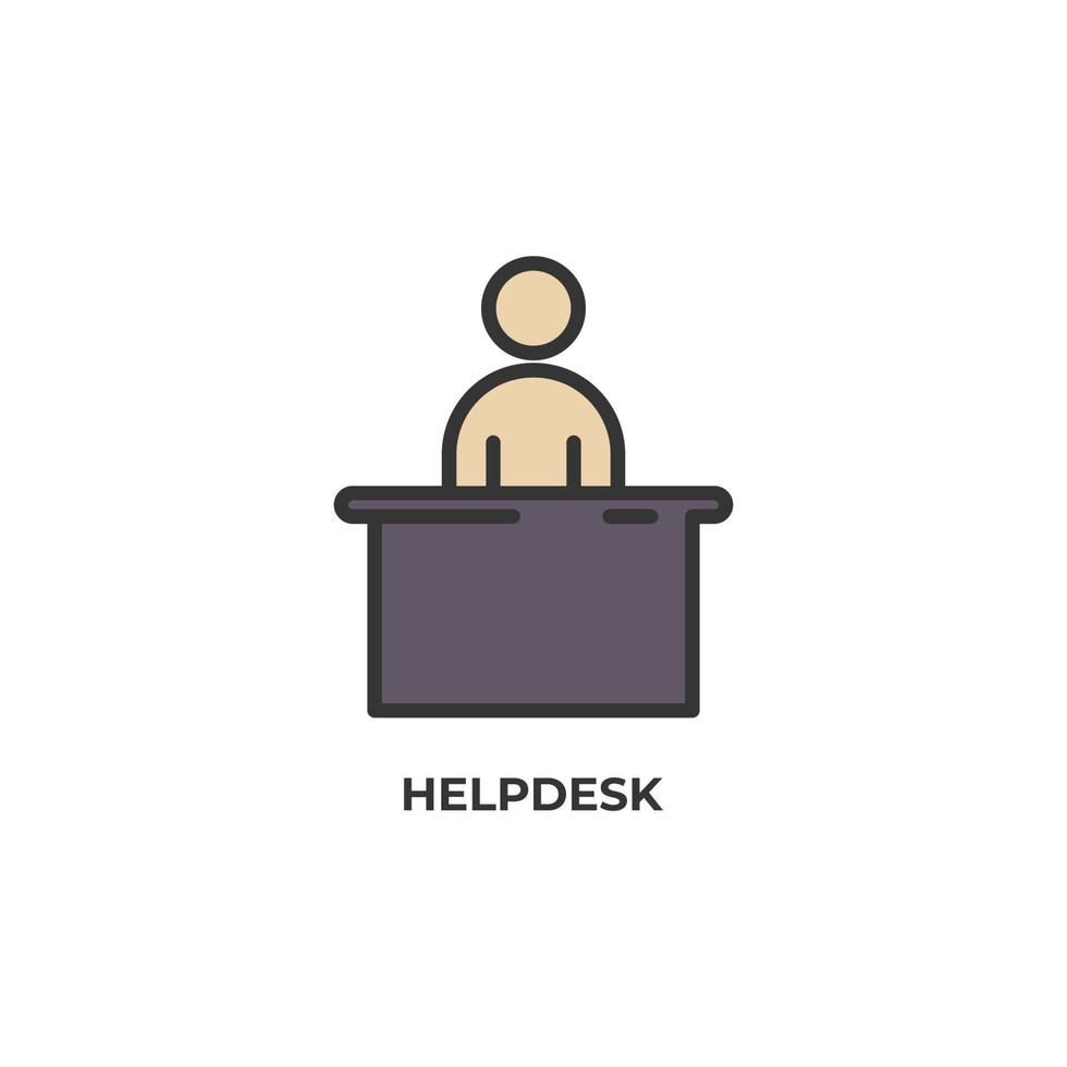 helpdesk vector icon. Colorful flat design vector illustration. Vector graphics