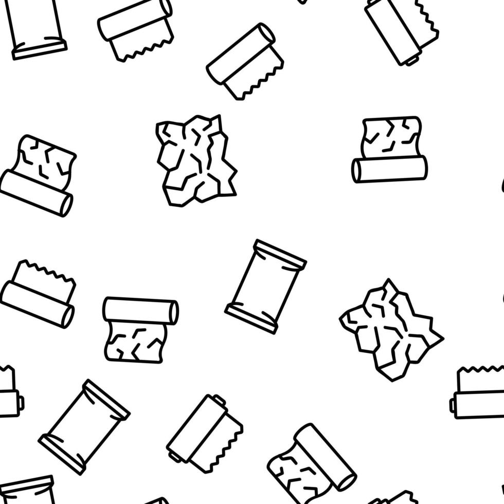 Foil List For Cooking Vector Seamless Pattern