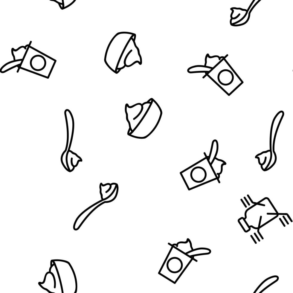 Yogurt Dairy Nutrition Vector Seamless Pattern