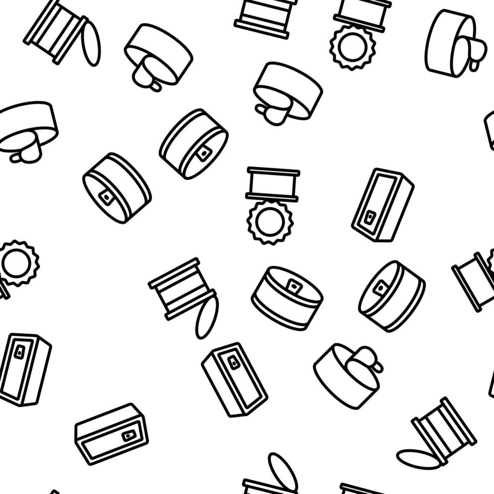 Tin Can Container Vector Seamless Pattern