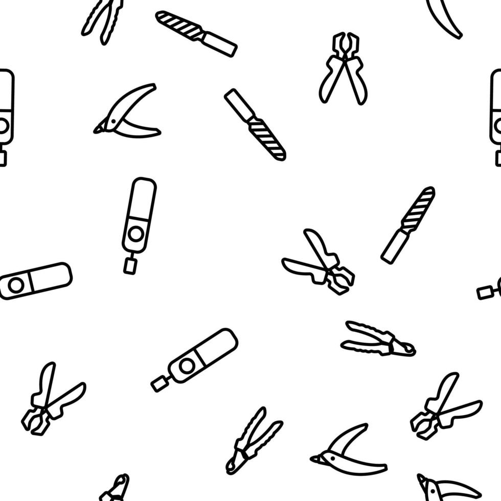 Pet Nail Clippers Vector Seamless Pattern