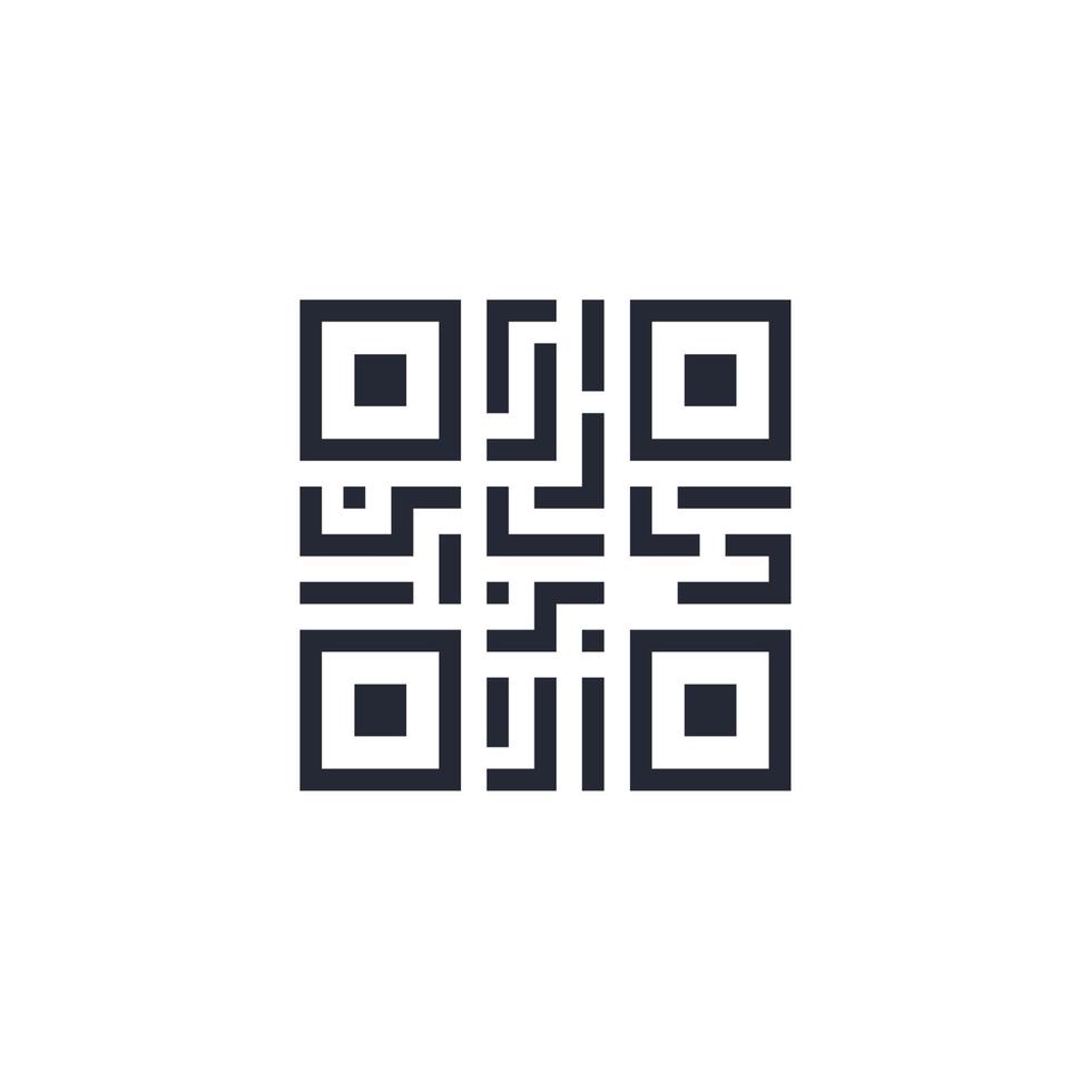 Vector sign of the barcode symbol is isolated on a white background. barcode icon color editable.