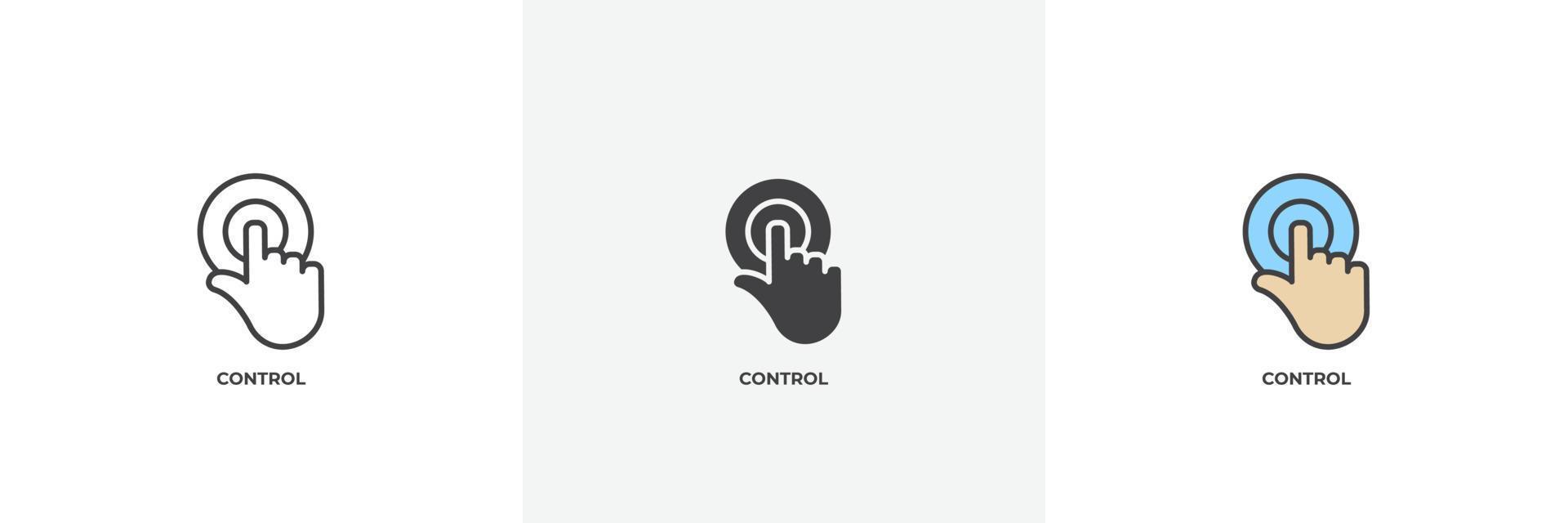 control icon. Line, solid and filled outline colorful version, outline and filled vector sign. Idea Symbol, logo illustration. Vector graphics